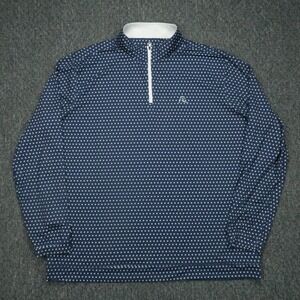 Rhoback Pullover Mens 3XL Blue The Armstrong Stars Performance Quarter Zip Q-Zip